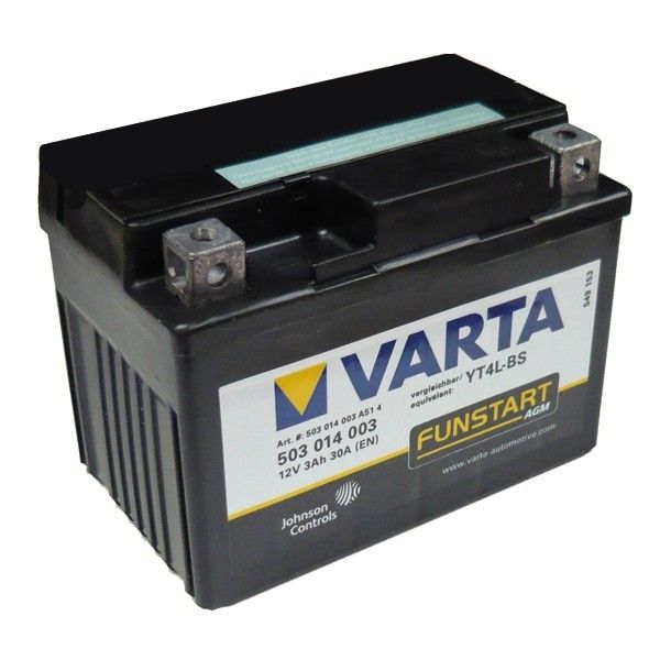 Аккумулятор VARTA POWERSPORTS AGM 503 014 003 (3 A/H) 40 A R+