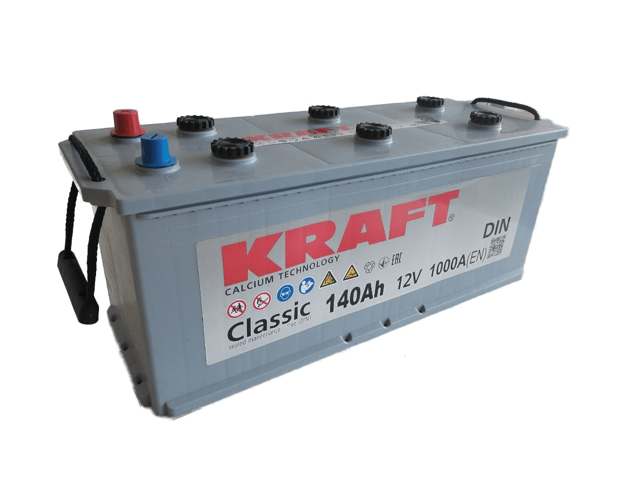 Аккумулятор KRAFT 140 (3) евро +/-
