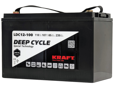 Аккумулятор KRAFT 12V-118Ah(C20) L+