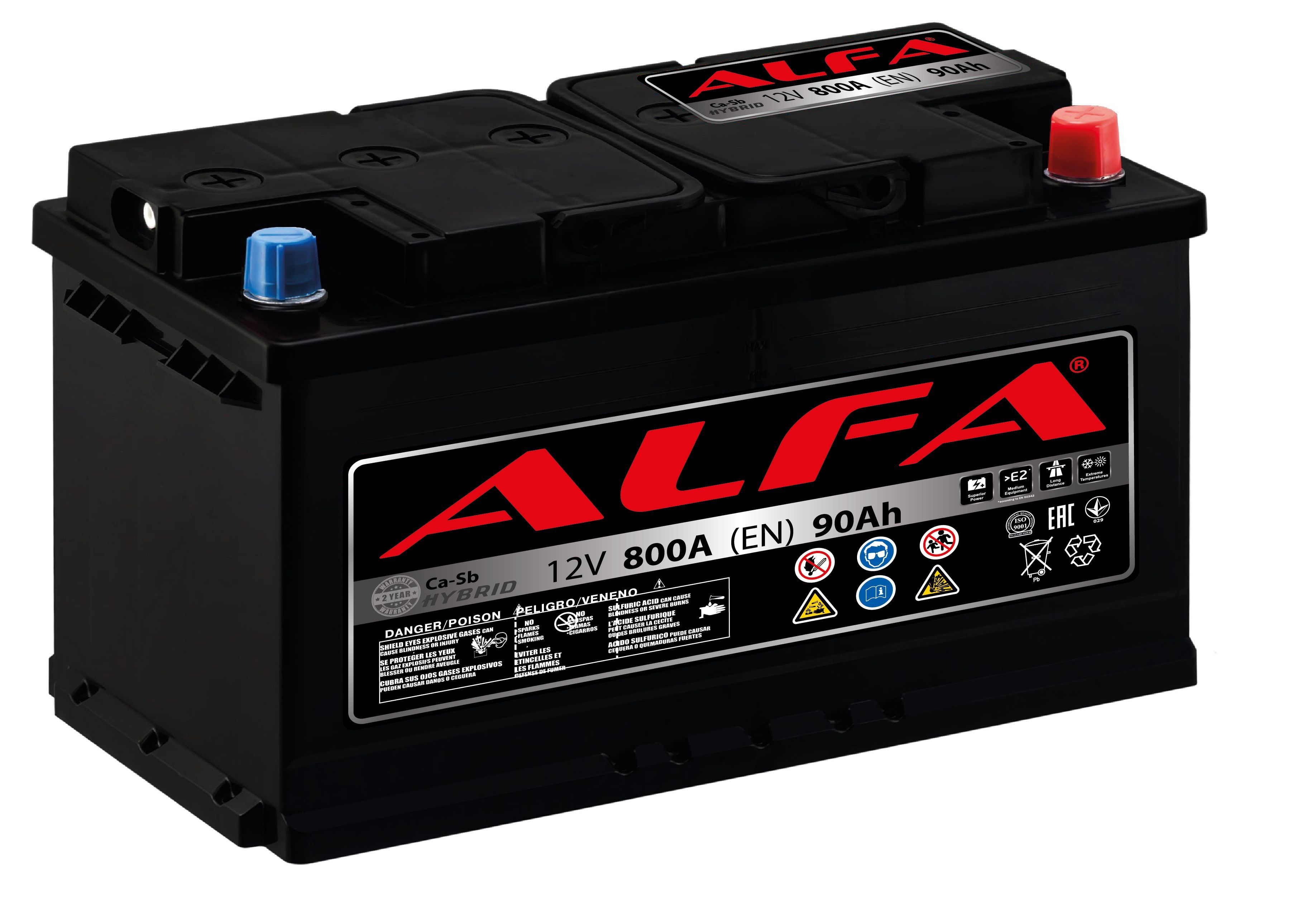 Аккумулятор ALFA Hybrid 90 R+