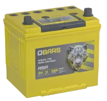 Аккумулятор BARS Asia 65 Ач, 600 А, 12 v, Обратная R+ (0), JIS D23, B00