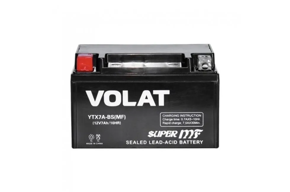 Аккумулятор VOLAT YTX7A-BS MF AGM 7 Ач, 105 А, 12 v, Прямая L+ (1)