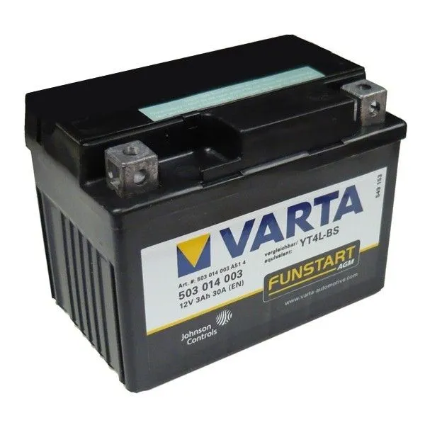 Аккумулятор VARTA PowerSports AGM 3 Ач, 40 А, 12 v, Обратная R+ (0)