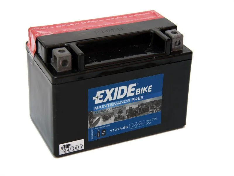 Аккумулятор EXIDE YTX7A-BS AGM 6 Ач, 90 А, 12 v, Прямая L+ (1)