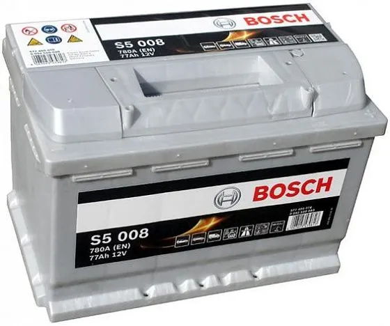 Аккумулятор BOSCH S5 77 Ач, 780 А, 12 v, Обратная R+ (0), DIN L3, B13