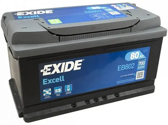 Аккумулятор EXIDE EXCELL EB802 80 R+