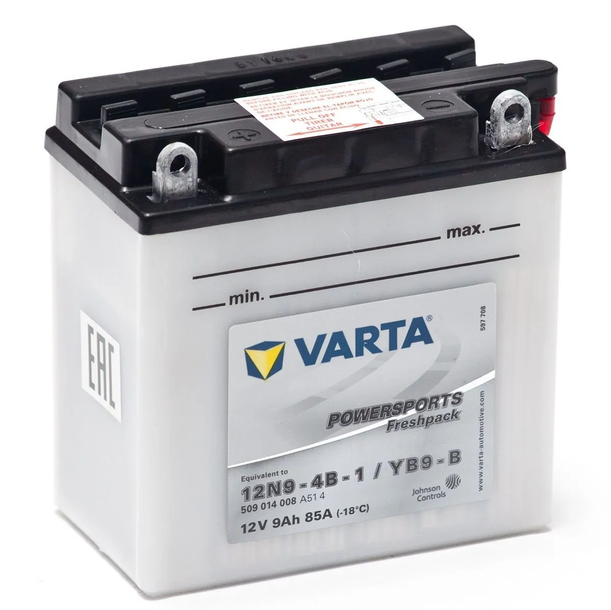 Аккумулятор VARTA YB9-B 9 Ач, 85 А, 12 v, Прямая L+ (1)