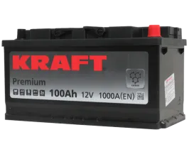 Аккумулятор KRAFT Premium 100 Ач, 1000 А, 12 v, Обратная R+ (0), DIN L5, B13