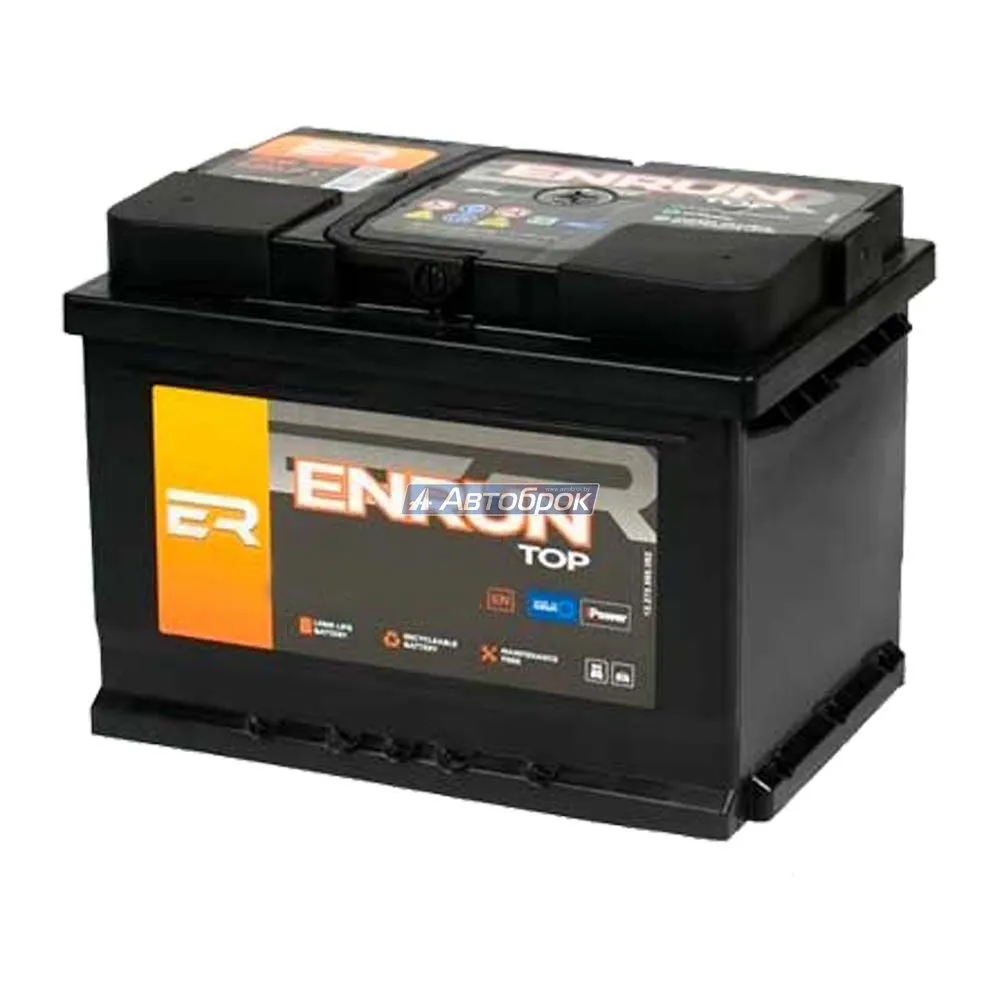 Аккумулятор ENRUN Top 66 Ач, 640 А, 12 v, Прямая L+ (1), DIN L2, B13