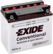 Аккумулятор EXIDE EB16L-B 19 Ач, 190 А, 12 v, Обратная R+ (0)