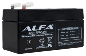 Аккумулятор ALFA UPS AGM 1.3 Ач, 12 v, Обратная R+ (0)
