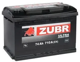Аккумулятор ZUBR Ultra 74 Ач, 710 А, 12 v, Прямая L+ (1), DIN LB3, B13
