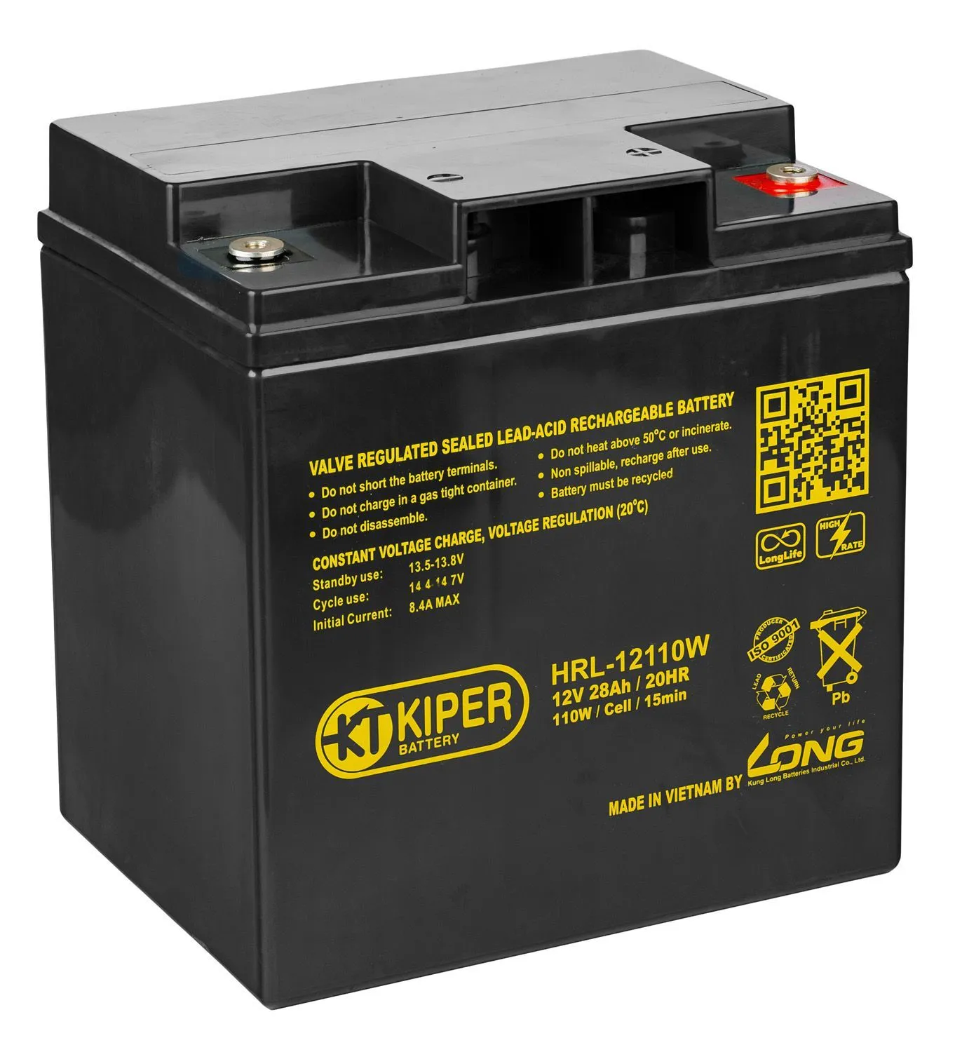 Аккумулятор KIPER AGM 28 Ач, 12 v, Обратная R+ (0)
