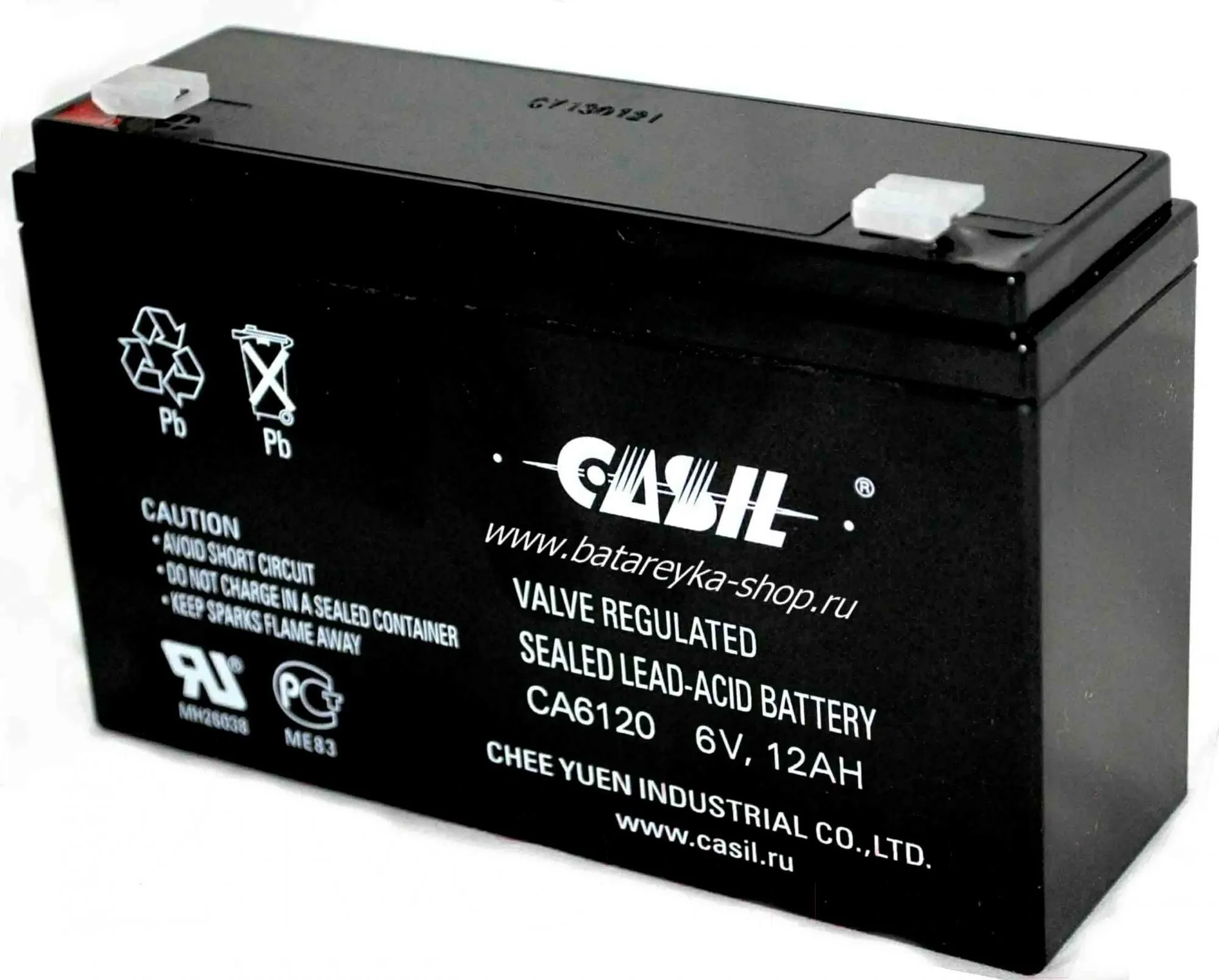 Аккумулятор CASIL AGM 12 Ач, 6 v, Прямая L+ (1)