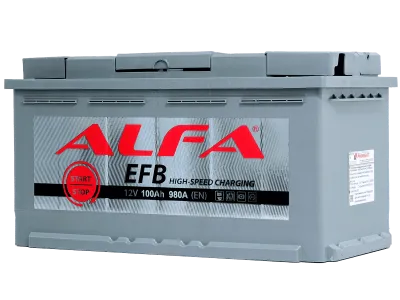 Аккумулятор ALFA EFB 100 Ач, 980 А, 12 v, Обратная R+ (0), DIN L5, B13