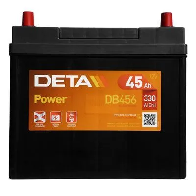 Аккумулятор DETA Power 45 Ач, 300 А, 12 v, Обратная R+ (0), JIS B24, B00