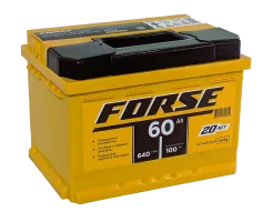 Аккумулятор FORSE 60 Ач низк, 640 А, 12 v, Обратная R+ (0), DIN LB2, B13