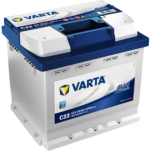 Аккумулятор VARTA Blue Dynamic 52 Ач, 470 А, 12 v, Обратная R+ (0), DIN L1, B13