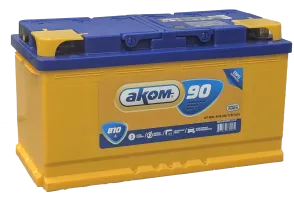 Аккумулятор AKOM 90 Ач, 810 А, 12 v, Обратная R+ (0), DIN L5, B13
