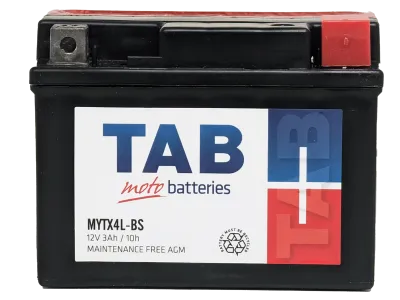 Аккумулятор TAB YTX4L-BS 3 Ач, 40 А, 12 v, Обратная R+ (0)