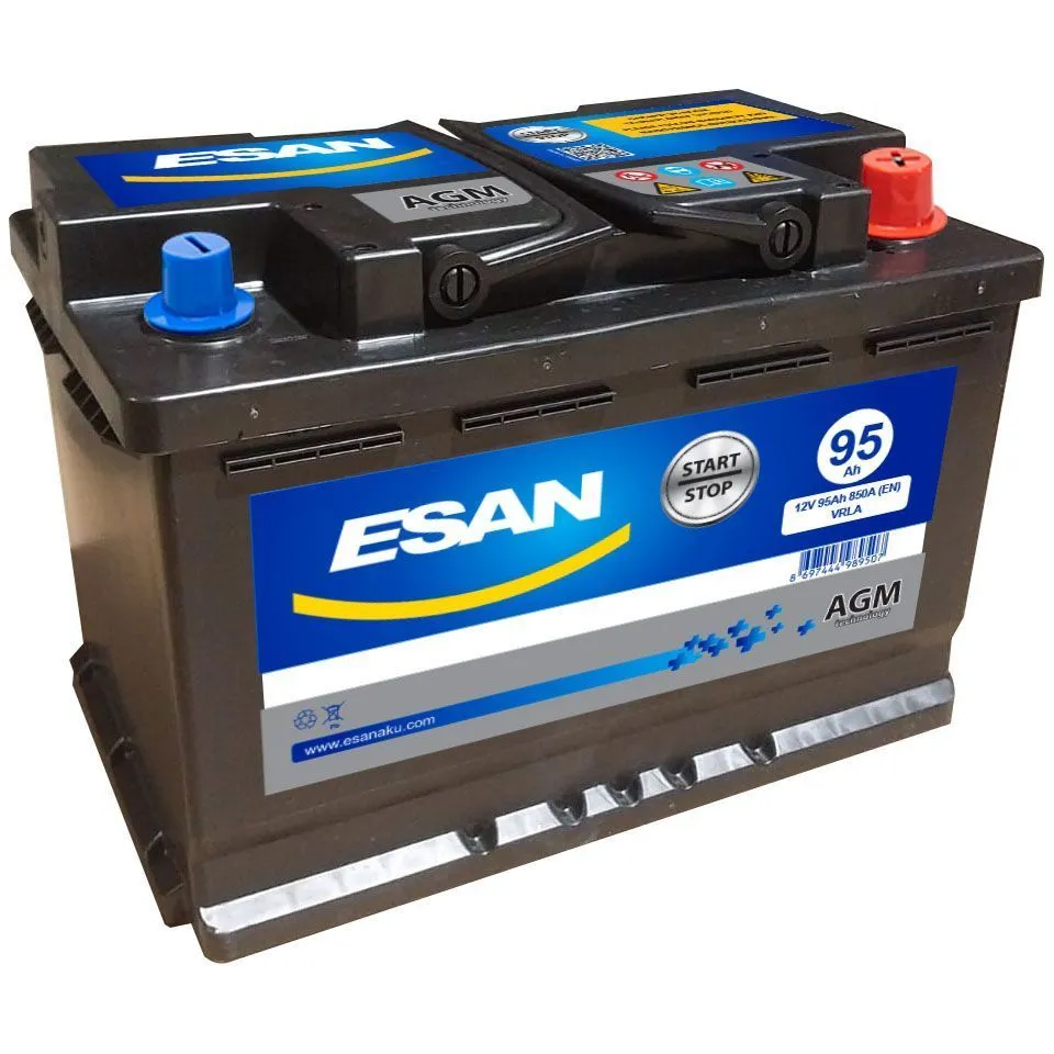 Аккумулятор ESAN AGM 95 Ач, 850 А, 12 v, Обратная R+ (0), DIN L5, B13