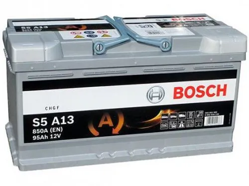 Фото Аккумулятор BOSCH S5 AGM 95 Ач, 850 А, 12 v, Обратная R+ (0), DIN L5, B13