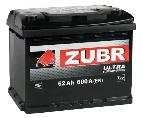 Аккумулятор ZUBR ULTRA 62 L+