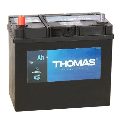 Фото Аккумулятор THOMAS 45 Ач, 360 А, 12 v, Прямая L+ (1), JIS B24, B00