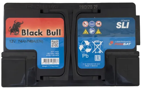 Фото BLACK BULL SLI 74  низк, Ач, 740 А, 12v, Обратная R, LB3