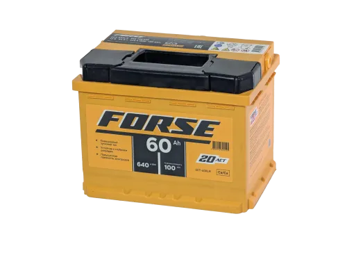Фото Аккумулятор FORSE 60 Ач, 640 А, 12 v, Обратная R+ (0), DIN L2, B13