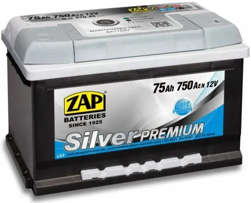 Аккумулятор ZAP SILVER PREMIUM 75 R+