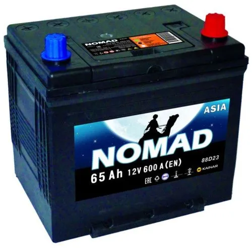 Фото Аккумулятор NOMAD 65 Ач, 600 А, 12 v, Обратная R+ (0), JIS D23, B00