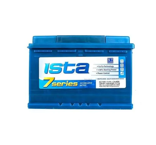 Аккумулятор ISTA 7 SERIES 6CT- 74 A2 74 R+