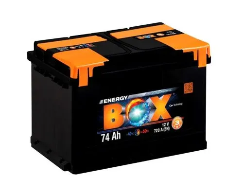 Фото Аккумулятор ENERGY BOX 74 Ач, 720 А, 12 v, Прямая L+ (1), DIN L3, B13