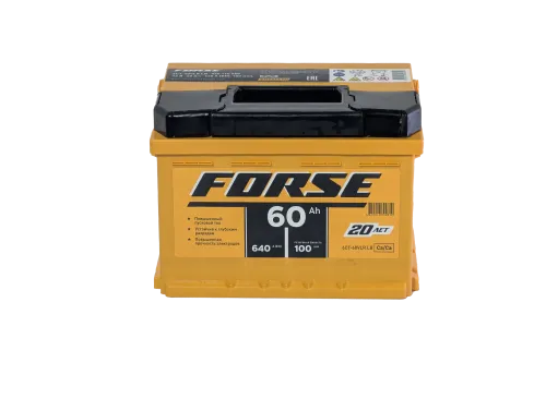 Фото Аккумулятор FORSE 60 Ач низк, 640 А, 12 v, Обратная R+ (0), DIN LB2, B13