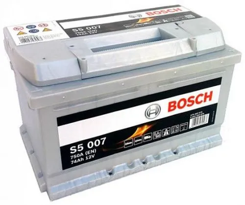 Фото Аккумулятор BOSCH S5 74 Ач, 750 А, 12 v, Обратная R+ (0), DIN LB3, B13