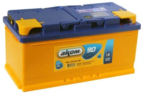 Фото Аккумулятор AKOM 90 Ач, 870 А, 12 v, Обратная R+ (0), DIN LB5, B13