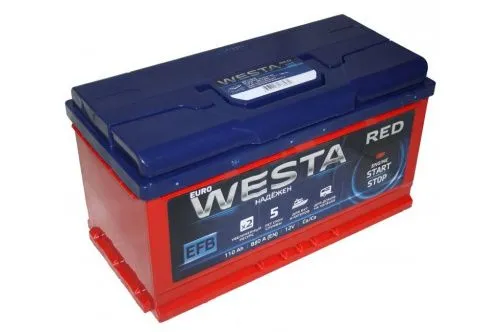 Фото Аккумулятор WESTA Red EFB 110 Ач, 880 А, 12 v, Обратная R+ (0), DIN L5, B13