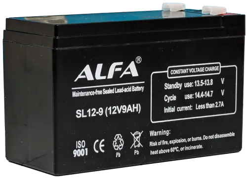 Аккумулятор ALFA UPS AGM 9 Ач, 12 v, Прямая L+ (1) фото
