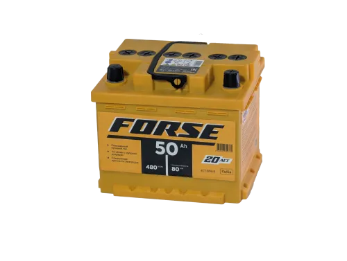 Фото Аккумулятор FORSE 50 Ач, низк, 480 А, 12 v, Обратная R+ (0), DIN LB1, B13