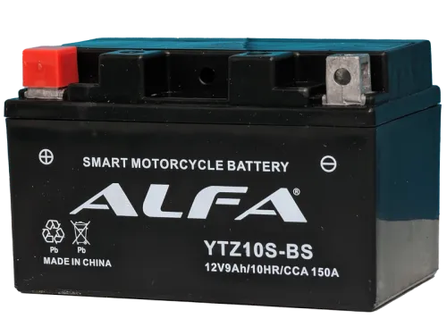 Аккумулятор ALFA YTZ10S-BS AGM 9 Ач, 150 А, 12 v, Прямая L+ (1) фото