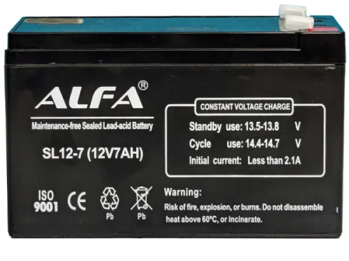 Аккумулятор ALFA UPS AGM 7 Ач, 12 v, Прямая L+ (1) фото