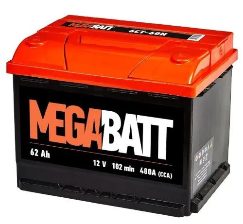 Аккумулятор MEGA BATT 6СТ-62 62 L+
