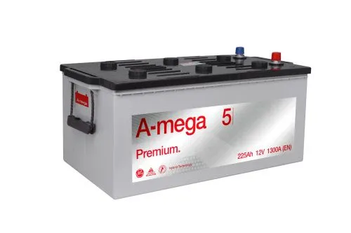 Аккумулятор A-Mega Premium 225 Ач, 1300 А, 12 v, Обратная L+ (3) euro, D6 (C), B00 фото