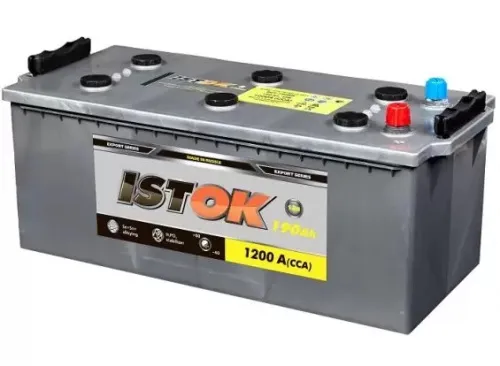 Аккумулятор ISTOK 190 Ач, 1200 А, 12 v, Обратная L+ (3) euro, D5 (B), B00 фото