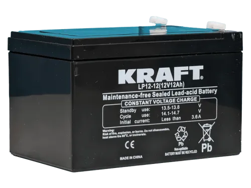 Аккумулятор KRAFT UPS AGM 12 Ач, 12 v, Прямая L+ (1) фото