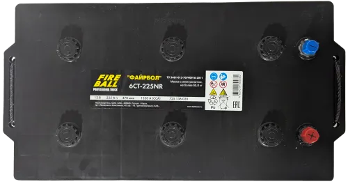 Аккумулятор FIREBALL 225 Ач, 1350 А, 12 v, Обратная L+ (3) euro, D6 (C), B00 фото