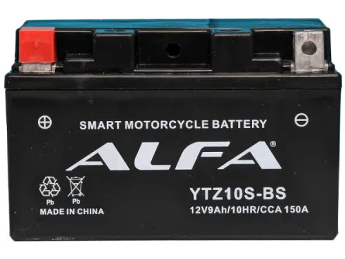 Аккумулятор ALFA YTZ10S-BS AGM 9 Ач, 150 А, 12 v, Прямая L+ (1) фото