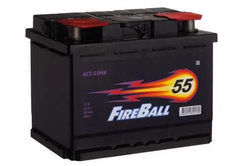 Фото Аккумулятор FIREBALL 55 Ач, 480 А, 12 v, Обратная R+ (0), DIN L2, B13