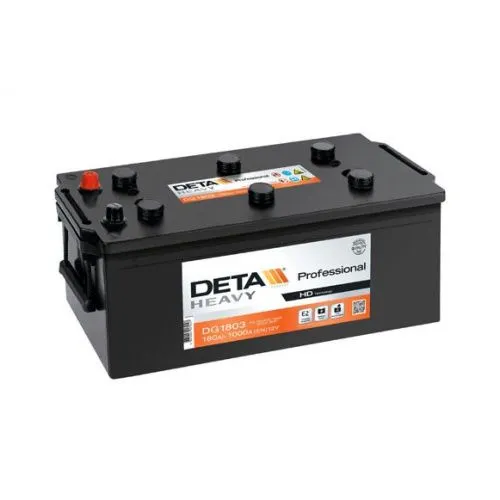 Аккумулятор DETA Professional 180 Ач, 1000 А, 12 v, Обратная L+ (3) euro, D5 (B), B00 фото